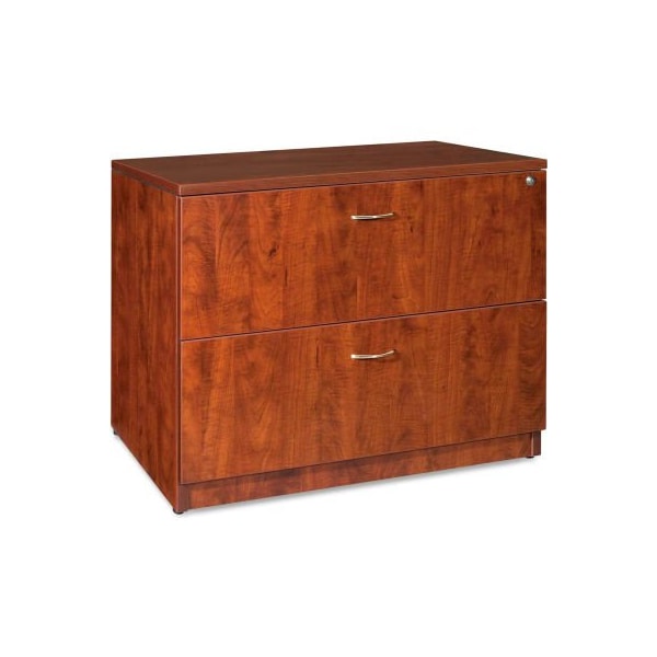 Sp Richards Lorell 2-Drawer Lateral File - 35"W x 22"D x 29-1/2"H - Cherry - Essentials Series LLR69433 - main